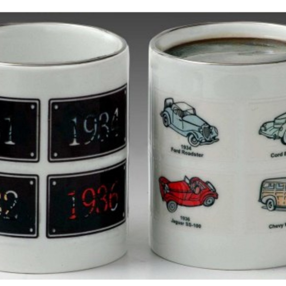 ANTIQUE CARS HEAT ACTIVATED PICTURE CHANGING MUG